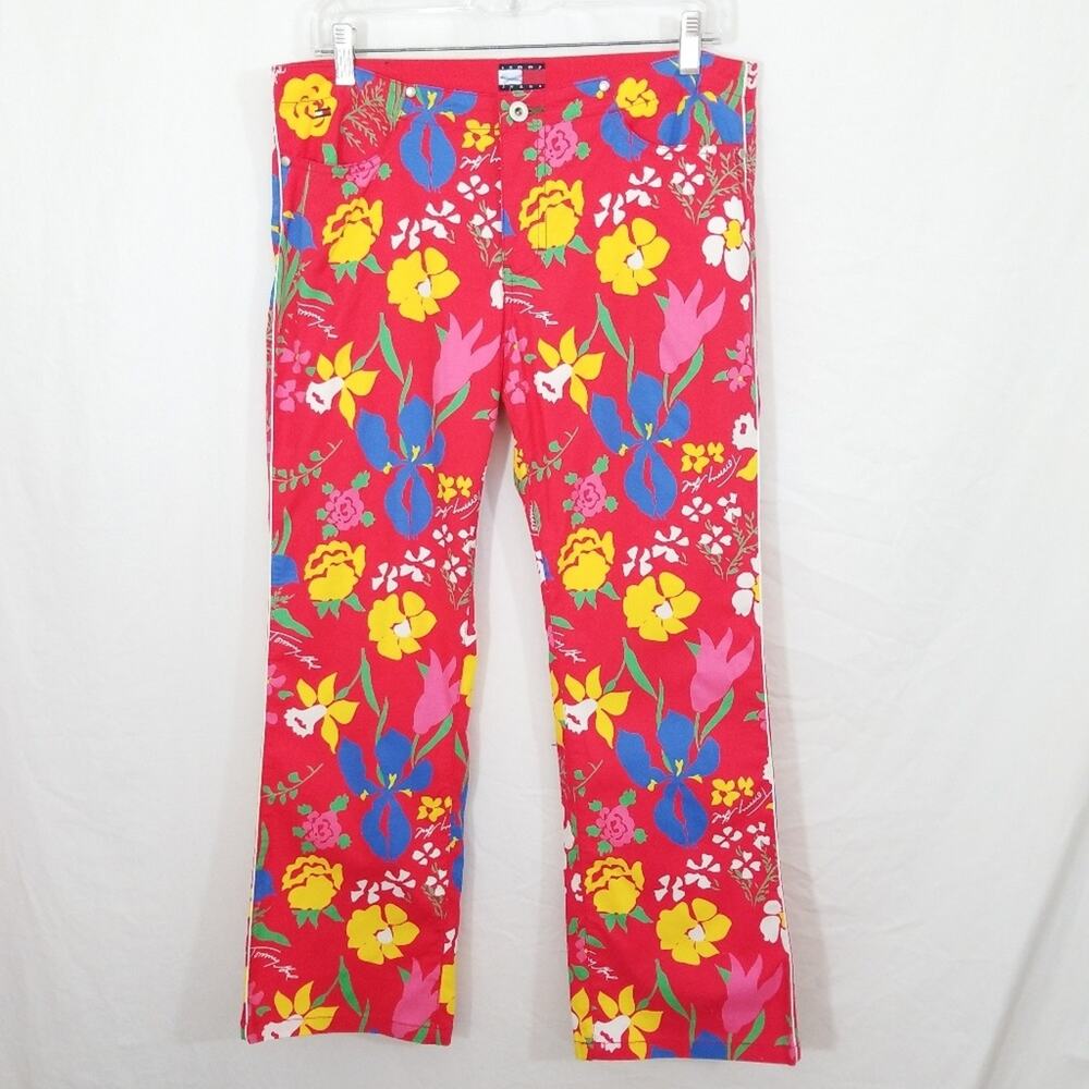 Vintage Tommy Hilfiger Jeans bright floral Y2K capri pants